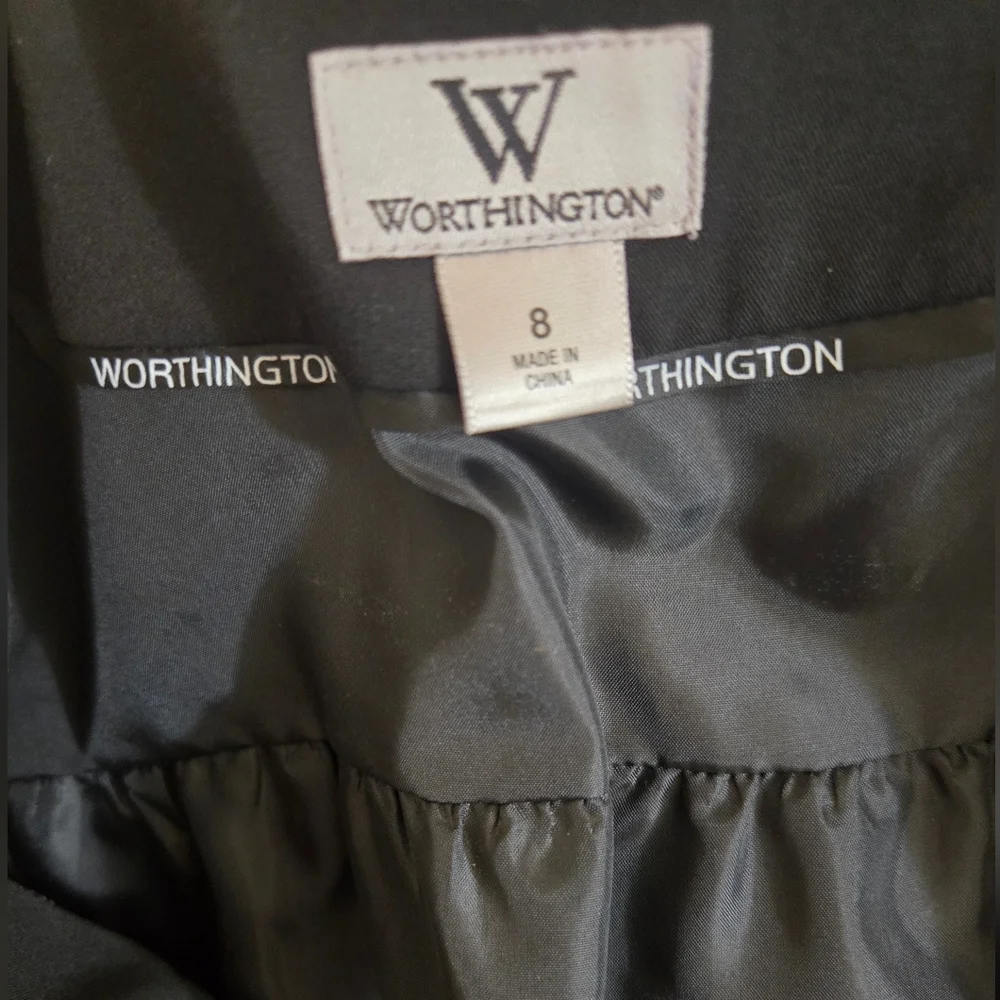 Worthington Black Short-Sleeve Tailored Blazer - Picture 2 of 2